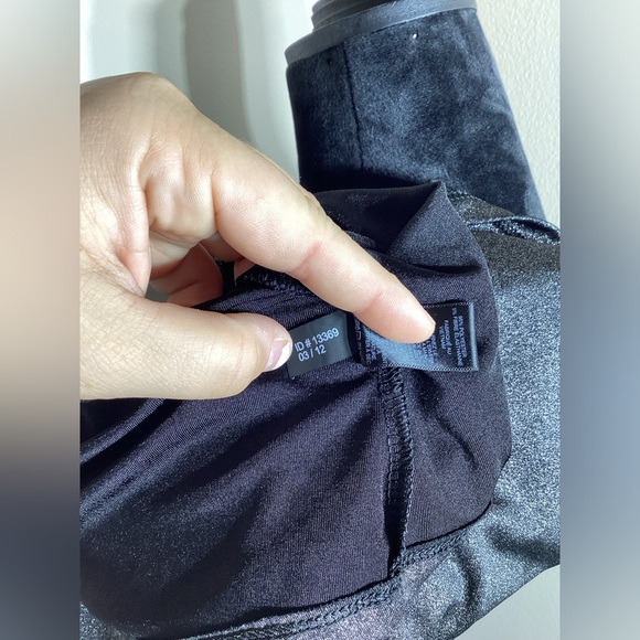 Express Silver Glitter and Black Tank Top with Built In Bra Size Large - Picture 6 of 7